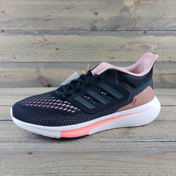 adidas EQ21 Run Women's Running Shoes Sneakers Black Pink - Picture 3 of 11